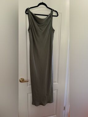 Wilfred Olive Cowl Neck Maxi Dress